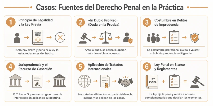 las fuentes del derecho penal en la practica